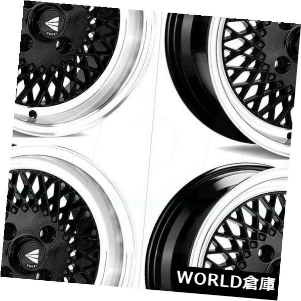 海外輸入ホイール 15x7 Enkei Enkei92 4x100 38ブラックペイントホイールリムセット（4） 15x7 Enkei Enkei92 4x100 38 Black Paint Wheels Rims Set(4) 【並行輸入品】｜カスタムパーツ WORLD倉庫