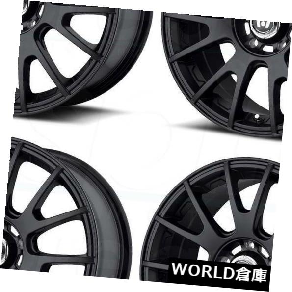海外輸入ホイール 17x8 Motegi MR118 5x112 45マットブラックホイールリムセット(4) 17x8 Motegi MR118 5x112 45 Matte Black Wheels Rims Set(4) 【並行輸入品】|カスタムパーツ WORLD倉庫