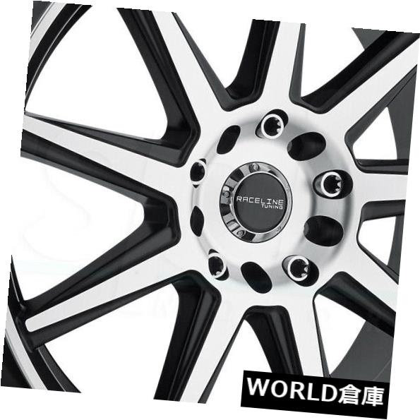 海外輸入ホイール 5個の16インチRaceline 144Mストームホイール16x7 4x100 / 4x108 40個の機械加工ブラックリムのセット Set of 5 16\\\