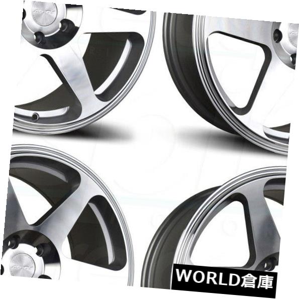 海外輸入ホイール 18x8.5 AVID1 AV38 AV-38 5x114.3 35シルバー加工ホイールリムセット(4) 18x8.5 AVID1 AV38 AV-38 5x114.3 35 Silver Machined Wheels Rims Set(4) 【並行輸入品】