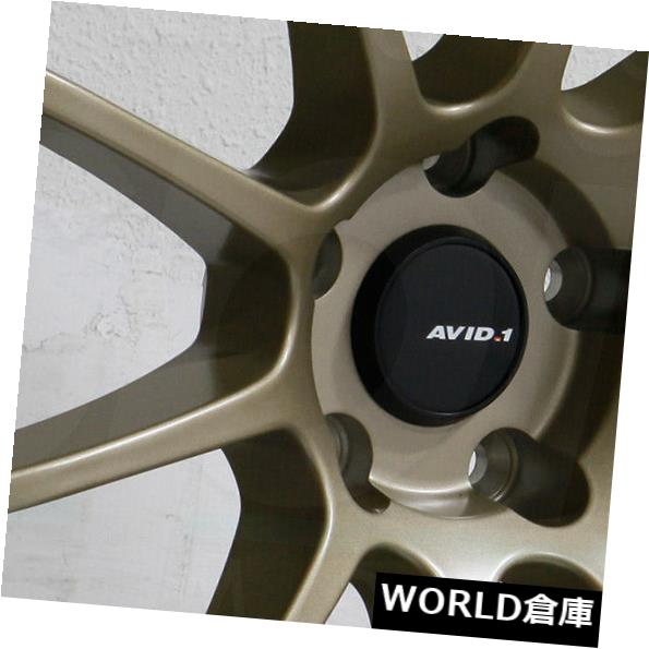 海外輸入ホイール 18x8.5 AVID1 AV27 5x100 35ゴールドホイールリムセット(4) 18x8.5 AVID1 AV27 5x100 35 Gold Wheels Rims Set(4) 【並行輸入品】