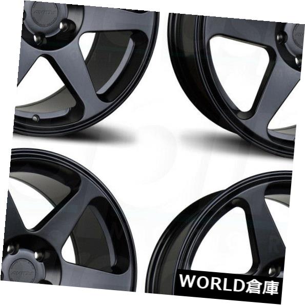 海外輸入ホイール 18x8.5 AVID1 AV38 AV-38 5x114.3 35マットブラックホイールリムセット(4) 18x8.5 AVID1 AV38 AV-38 5x114.3 35 Matte Black Wheels Rims Set(4) 【並行輸入品】