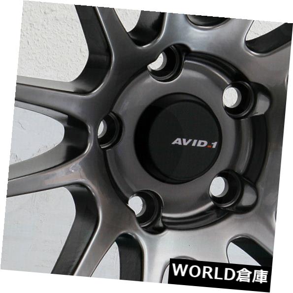 海外輸入ホイール 18x8.5 AVID1 AV20 AV-20 5x114.3 33ハイパーブラックホイールリムセット(4) 18x8.5 AVID1 AV20 AV-20 5x114.3 33 Hyper Black Wheels Rims Set(4) 【並行輸入品】