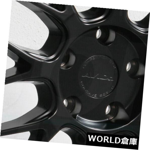 海外輸入ホイール 18x8.5 AVID1 AV34 5x114.3 35ブラックホイールリムセット(4) 18x8.5 AVID1 AV34 5x114.3 35 Black Wheels Rims Set(4) 【並行輸入品】