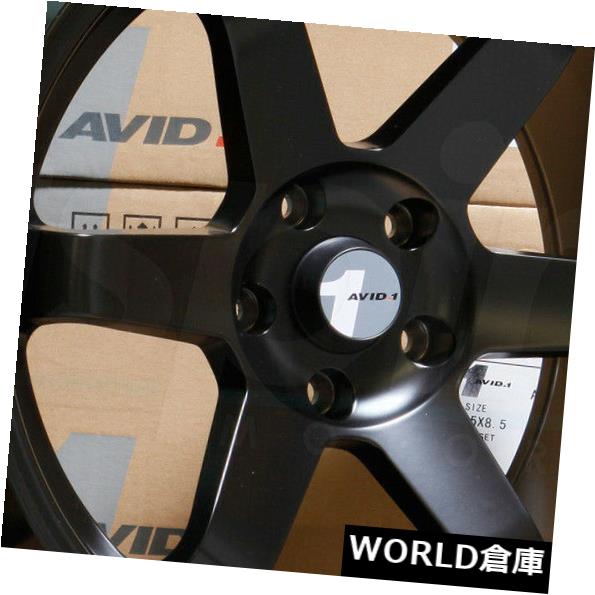 海外輸入ホイール 18x8 AVID1 AV06 AV-06 5x114.3 35マットブラックホイールリムセット(4) 18x8 AVID1 AV06 AV-06 5x114.3 35 Matte Black Wheels Rims Set(4) 【並行輸入品】