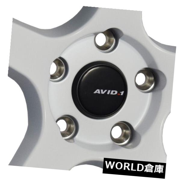 海外輸入ホイール 18x8.5 AVID1 AV28 5x100 35ホワイトホイールリムセット(4) 18x8.5 AVID1 AV28 5x100 35 White Wheels Rims Set(4) 【並行輸入品】