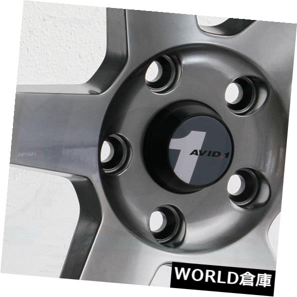 海外輸入ホイール 18x8.5 AVID1 AV06 AV-06 5x100 35ハイパーブラックホイールリムセット(4) 18x8.5 AVID1 AV06 AV-06 5x100 35 Hyper Black Wheels Rims Set(4) 【並行輸入品】