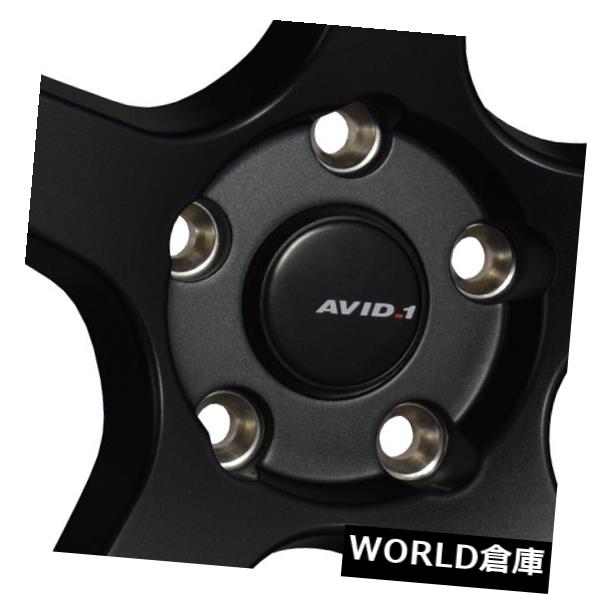 海外輸入ホイール 18x8.5 AVID1 AV28 5x100 35ブラックホイールリムセット(4) 18x8.5 AVID1 AV28 5x100 35 Black Wheels Rims Set(4) 【並行輸入品】