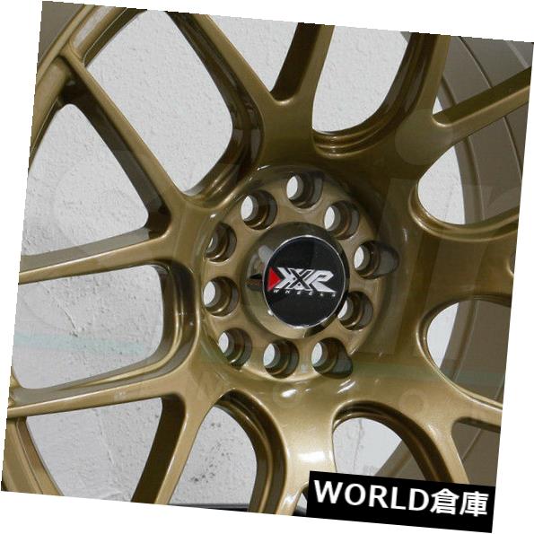 海外輸入ホイール 17x7 XXR 530 4x100 / 4x114.3 35ゴールドホイールリムセット(4) 17x7 XXR 530 4x100/4x114.3 35 Gold Wheels Rims Set(4) 【並行輸入品】