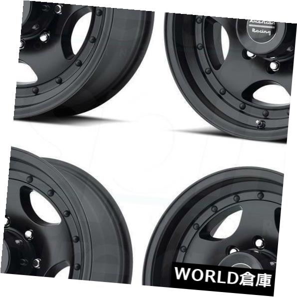 海外輸入ホイール 16x7 / 16x8 American Racing AR23 8x6.5 / 8x165.1 -6/0サテンブラックホイールリムセット(4) 16x7/16x8 American Racing AR23 8x6.5/8x165.1 -6/0 Satin Black Wheels Rim Set(4) 【並行輸入品】