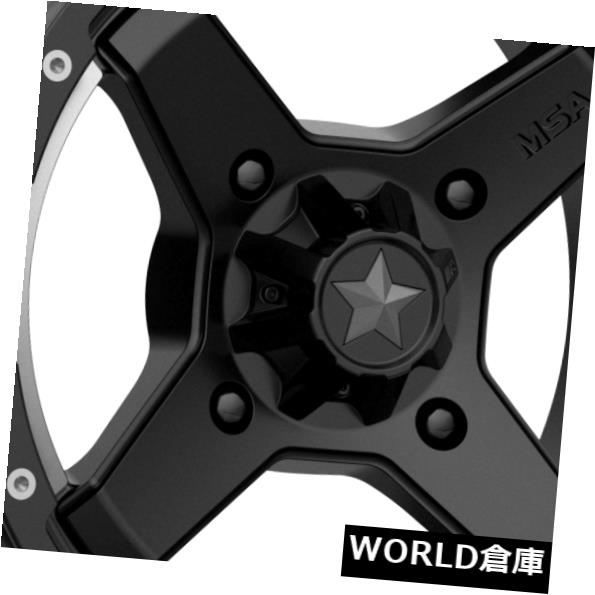 海外輸入ホイール 14x7 MSAオフロードM39クロス4x137 10サテンブラックティントホイールリムセット（4） 14x7 MSA Off-Road M39 Cross 4x137 10 Satin Black Tint Wheels Rims Set(4) 【並行輸入品】