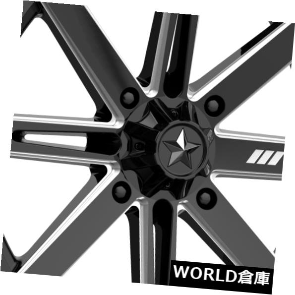 海外輸入ホイール 14x7 MSAオフロードM41ボクサー4x156 10グロスブラックミルドホイールリムセット（4） 14x7 MSA Off-Road M41 Boxer 4x156 10 Gloss Black Milled Wheels Rims Set(4) 【並行輸入品】