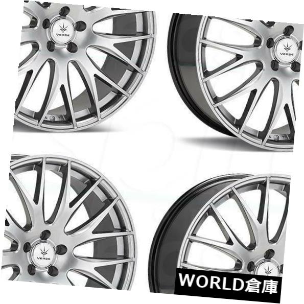 海外輸入ホイール 17x7.5 Verde V27 Saga 5x114.3 40ハイパーシルバーホイールリムセット（4） 17x7.5 Verde V27 Saga 5x114.3 40 Hyper Silver Wheels Rims Set(4) 【並行輸入品】