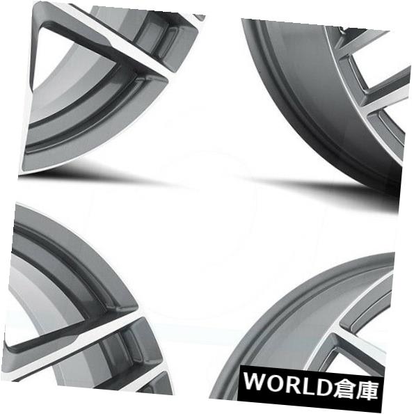 海外輸入ホイール 17x7.5 MKW A613 5x110 / 5x115 40グレーマシンフェイスホイールリムセット（4） 17x7.5 MKW A613 5x110/5x115 40 Grey Machine Face Wheels Rims Set(4) 【並行輸入品】｜カスタムパーツ WORLD倉庫