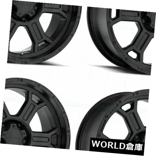 海外輸入ホイール 16x8 Vision 372 Raptor 6x5.5 / 6x139.7 0マットブラックホイールリムセット（4） 16x8 Vision 372 Raptor 6x5.5/6x139.7 0 Matte Black Wheels Rims Set(4) 【並行輸入品】｜カスタムパーツ WORLD倉庫