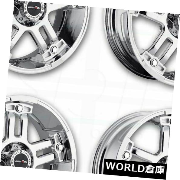海外輸入ホイール 18x9 Vision 394 Warlord 5x114.3 20クロームホイールリムセット（4） 18x9 Vision 394 Warlord 5x114.3 20 Chrome Wheels Rims Set(4) 【並行輸入品】