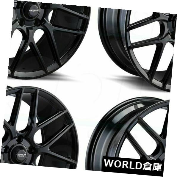 海外輸入ホイール 17x7.5 vs VS10 5x100 / 5x114.3 35ブラックホイールリムセット（4） 17x7.5 Versus VS10 5x100/5x114.3 35 Black Wheels Rims Set(4) 【並行輸入品】｜カスタムパーツ WORLD倉庫