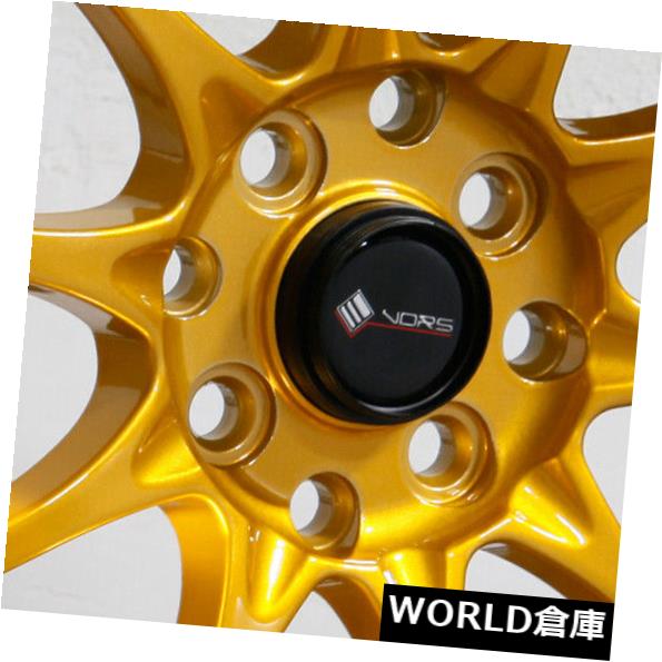 海外輸入ホイール 15x8 Vors TR3 4x100 / 4x114.3 0キャンディゴールドホイールリムセット（4） 15x8 Vors TR3 4x100/4x114.3 0 Candy Gold Wheels Rims Set(4) 【並行輸入品】