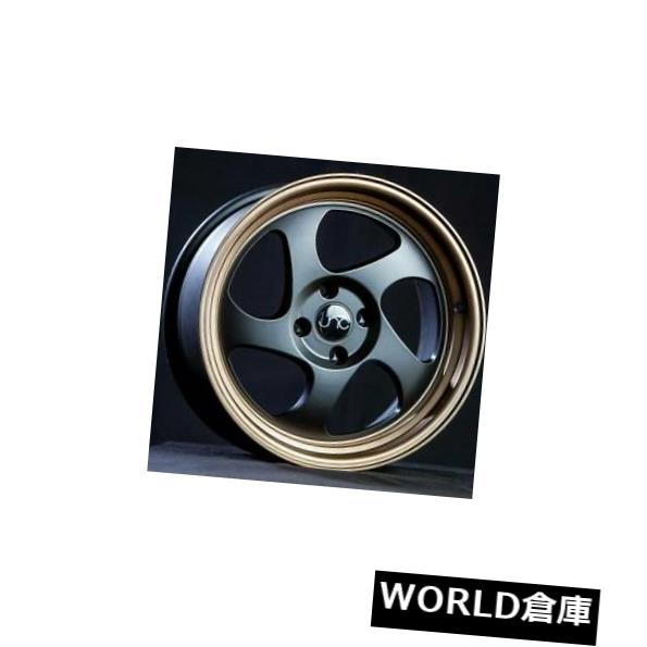 海外輸入ホイール 16x8 / 16x9 JNC 034 JNC034 4x100 25/20マットブラックブロンズリップホイール新セット（4） 16x8/16x9 JNC 034 JNC034 4x100 25/20 Matte Black Bronze Lip Wheel New set(4) 【並行輸入品】