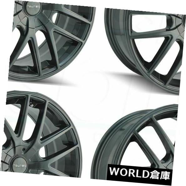 海外輸入ホイール 17x7.5 Touren TR60 4x100 / 4x114.3 42ガンメタルホイールリムセット（4） 17x7.5 Touren TR60 4x100/4x114.3 42 Gunmetal Wheels Rims Set(4) 【並行輸入品】