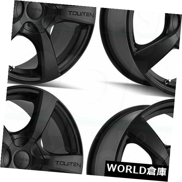 海外輸入ホイール 17x7 Touren TR9 5x105 / 5x108 42マットブラックホイールリムセット（4） 17x7 Touren TR9 5x105/5x108 42 Matte Black Wheels Rims Set(4) 【並行輸入品】