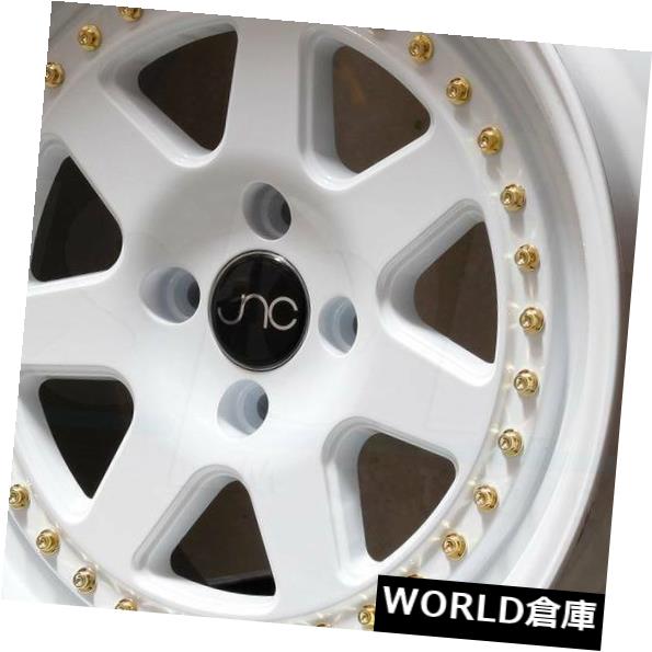 海外輸入ホイール 16x8 JNC 048 JNC048 4x100 25白。 ホイールリムセット（4） 16x8 JNC 048 JNC048 4x100 25 White. Wheel Rims set(4) 【並行輸入品】｜カスタムパーツ WORLD倉庫