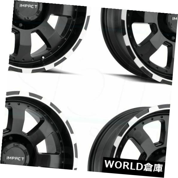 海外輸入ホイール 17x9インパクト505Bデストロイヤー8x170 18ブラックマシンエッジホイールリムセット（4） 17x9 Impact 505B Destroyer 8x170 18 Black Machine Edge Wheels Rims Set(4) 【並行輸入品】｜カスタムパーツ WORLD倉庫