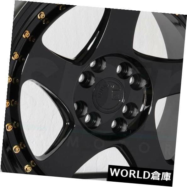 海外輸入ホイール 16x8 Aodhan AH01 AH1 4x100 / 4x114.3 15ブラックホイールリムセット(4) 16x8 Aodhan AH01 AH1 4x100/4x114.3 15 Black Wheels Rims Set(4) 【並行輸入品】|カスタムパーツ WORLD倉庫