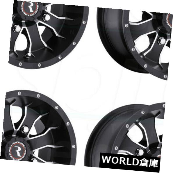 海外輸入ホイール 14x7 Raceline A77 Mamba 4x110 -47ブラックホイールリムセット（4） 14x7 Raceline A77 Mamba 4x110 -47 Black Wheels Rims Set(4) 【並行輸入品】｜カスタムパーツ WORLD倉庫