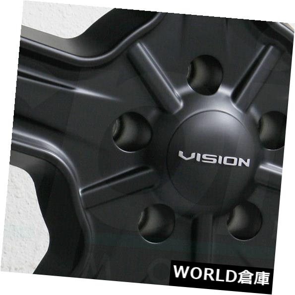 海外輸入ホイール 15x7 Vision 147 Daytona 5x114.3 6サテンブラックホイールリムセット（4） 15x7 Vision 147 Daytona 5x114.3 6 Satin Black Wheels Rims Set(4) 【並行輸入品】｜カスタムパーツ WORLD倉庫
