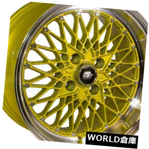 海外輸入ホイール 16x8 MST MT16 5x114.3 20ゴールドマシンリップホイールリムセット（4） 16x8 MST MT16 5x114.3 20 Gold Machine Lip Wheels Rims Set(4) 【並行輸入品】｜カスタムパーツ WORLD倉庫