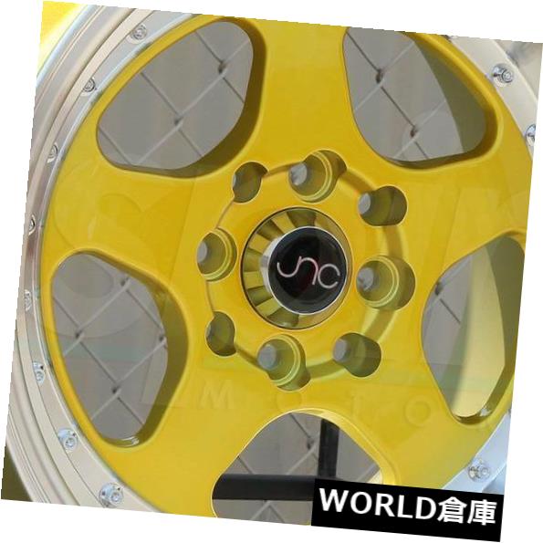 海外輸入ホイール 15x8 JNC 010 JNC010 4x100 / 4x114.3 20キャンディゴールドマシンリップホイールNew set（4） 15x8 JNC 010 JNC010 4x100/4x114.3 20 Candy Gold Machine Lip Wheel New set(4) 【並行輸入品】｜カスタムパーツ WORLD倉庫