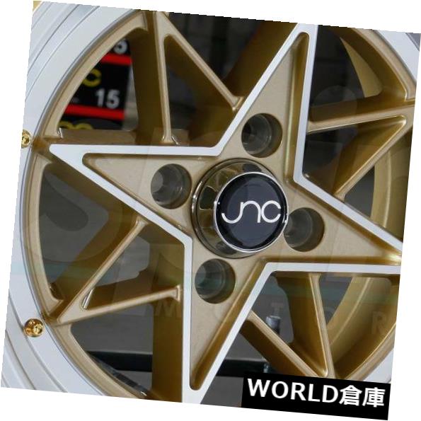 海外輸入ホイール 15x8 JNC 025 JNC025 4x100 25ゴールドマシンフェイス。 ホイールリムセット(4) 15x8 JNC 025 JNC025 4x100 25 Gold Machine Face. Wheel Rims set(4) 【並行輸入品】|カスタムパーツ WORLD倉庫