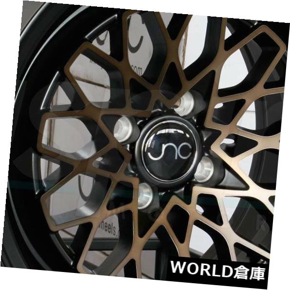 海外輸入ホイール 15x8 JNC 040 JNC040 4x100 25マットブラックブロンズフェイスホイールNew set（4） 15x8 JNC 040 JNC040 4x100 25 Matte Black Bronze Face Wheel New set(4) 【並行輸入品】｜カスタムパーツ WORLD倉庫
