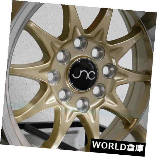 海外輸入ホイール 15x8 / 15x9 JNC 003 JNC003 4x100 / 4x114.3 0/0ゴールドマシンリップホイールNew set(4) 15x8/15x9 JNC 003 JNC003 4x100/4x114.3 0/0 Gold Machine Lip Wheel New set(4) 【並行輸入品】|カスタムパーツ WORLD倉庫