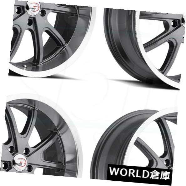 海外輸入ホイール 15x8 Vision 143トルク5x4.75 0ガンメタルホイールリムセット（4） 15x8 Vision 143 Torque 5x4.75 0 Gunmetal Wheels Rims Set(4) 【並行輸入品】｜カスタムパーツ WORLD倉庫