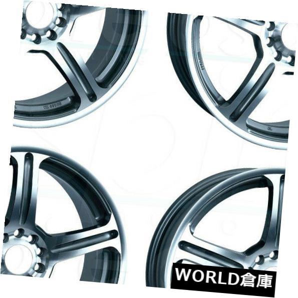 海外輸入ホイール 17x7 XXR 772 5x112 / 5x115 38シルバー加工ホイールリムセット（4） 17x7 XXR 772 5x112/5x115 38 Silver Machined Wheels Rims Set(4) 【並行輸入品】