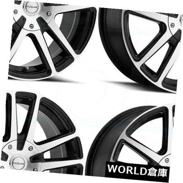 海外輸入ホイール 15x7 Raceline 145M Encore 4x100 / 4x114.3 40加工ブラックホイールNew Set（4） 15x7 Raceline 145M Encore 4x100/4x114.3 40 Machined Black Wheels New Set(4) 【並行輸入品】