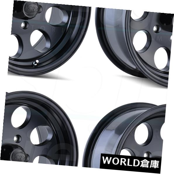 海外輸入ホイール 16x8イオン171 6x5.5 / 6x139.7 -5マットブラックホイールリムセット（4） 16x8 Ion 171 6x5.5/6x139.7 -5 Matte Black Wheels Rims Set(4) 【並行輸入品】