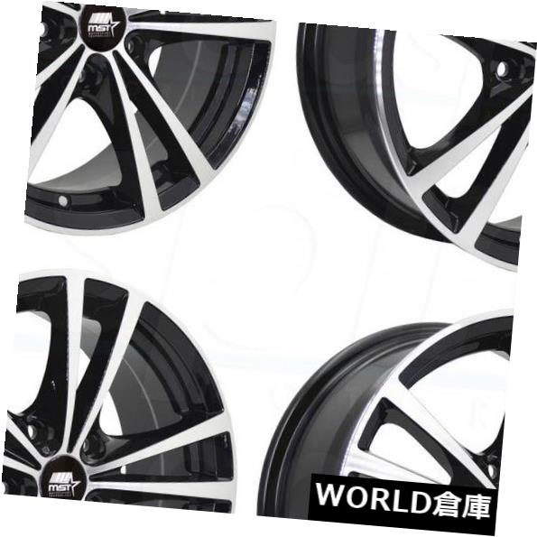 海外輸入ホイール 17x7 MST Sabre 5x114.3 45ブラックホイールリムセット（4） 17x7 MST Saber 5x114.3 45 Black Wheels Rims Set(4) 【並行輸入品】｜カスタムパーツ WORLD倉庫