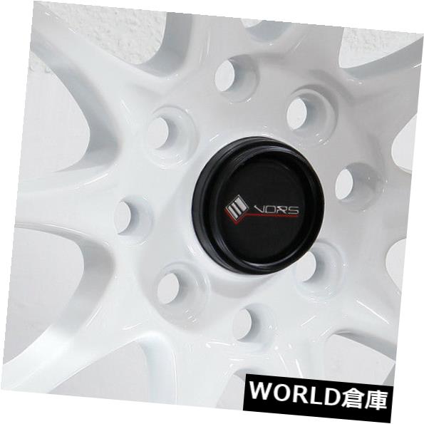 海外輸入ホイール 15x8 Vors TR3 4x100 / 4x114.3 0ホワイトホイールリムセット(4) 15x8 Vors TR3 4x100/4x114.3 0 White Wheels Rims Set(4) 【並行輸入品】|カスタムパーツ WORLD倉庫