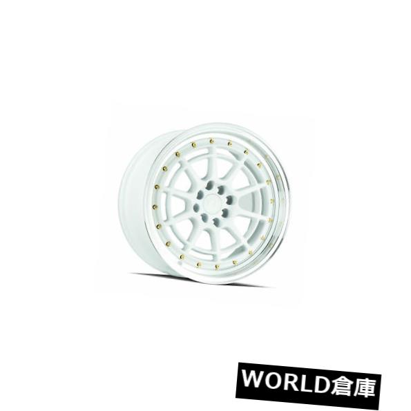 海外輸入ホイール 15x8 Aodhan AH04 AH4 4x100 / 4x114.3 20ホワイトゴールドリベットホイールリムセット（4） 15x8 Aodhan AH04 AH4 4x100/4x114.3 20 White Gold Rivet Wheels Rims Set(4) 【並行輸入品】｜カスタムパーツ WORLD倉庫