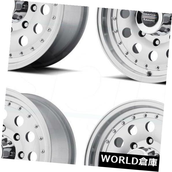 海外輸入ホイール 14x7アメリカンレーシングAR62アウトロー4x108 0マシンホイールリムセット（4） 14x7 American Racing AR62 Outlaw 4x108 0 Machine Wheels Rims Set(4) 【並行輸入品】