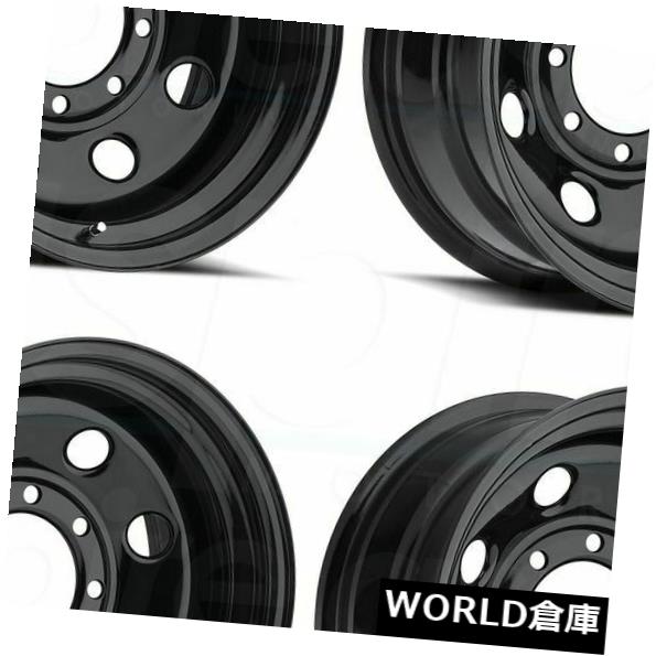 海外輸入ホイール 15x8 Vision HD 85 Soft 8 5x5.5 / 5x139.7 -19ブラックホイールリムセット（4） 15x8 Vision HD 85 Soft 8 5x5.5/5x139.7 -19 Black Wheels Rims Set(4) 【並行輸入品】