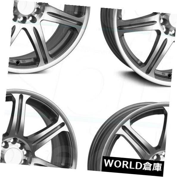 海外輸入ホイール 15x6.5 XXR 533 4x100 / 4x114.3 35シルバー加工ホイールリムセット（4） 15x6.5 XXR 533 4x100/4x114.3 35 Silver Machined Wheels Rims Set(4) 【並行輸入品】