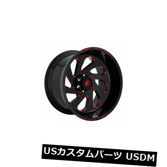 海外輸入ホイール 4 x 22x12 Fuel D638 Vortex ET -44 Red 8x180 Wheels Rimsのセット Set of 4 22x12 Fuel D638 Vortex ET -44 Red 8x180 Wheels Rims 【並行輸入品】