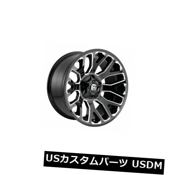 海外輸入ホイール 4個の20x9燃料D607 Warrior ET 01ブラックセット8x170ホイールリムのセット Set of 4 20x9 Fuel D607 Warrior ET 01 Black Milled 8x170 Wheels Rims 【並行輸入品】