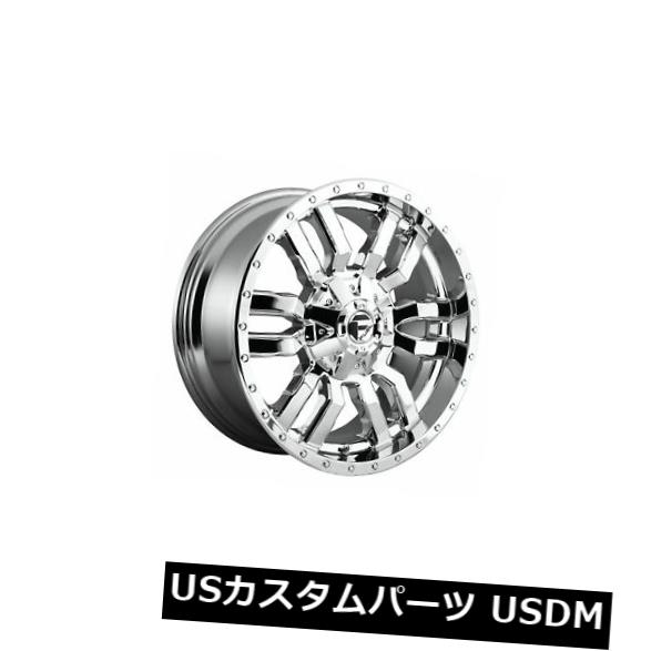 海外輸入ホイール 4個の20x10燃料D631スレッジET -18クロム5x139.7ホイールリムのセット Set of 4 20x10 Fuel D631 Sledge ET -18 Chrome 5x139.7 Wheels Rims 【並行輸入品】