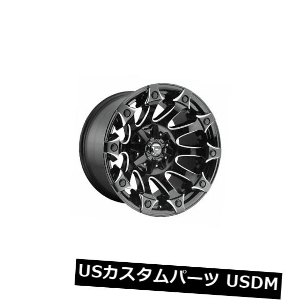 海外輸入ホイール 4個の18x9燃料D578バトルアックスET 01ブラックミルド6x135ホイールリムのセット Set of 4 18x9 Fuel D578 Battle Axe ET 01 Black Milled 6x135 Wheels Rims 【並行輸入品】