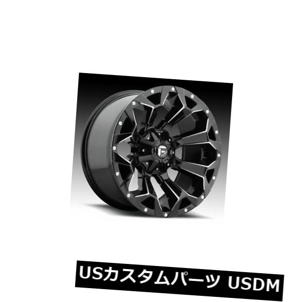 海外輸入ホイール 4個の20x9燃料D576アサルトET 01ブラック8x170ホイールリムのセット Set of 4 20x9 Fuel D576 Assault ET 01 Black 8x170 Wheels Rims 【並行輸入品】